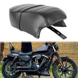 Motorcycle Passenger Pillion Seat fits for Harley Davidson 2016-2022 Sportster Iron 883 XL883N Models(Black-Passenger)