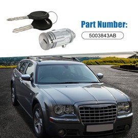 A ABSOPRO Ignition Lock Cylinder with Keys 5003843AB Ignition Lock Cylinder for Chrysler for Dodge for Jeep