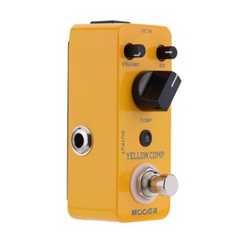 Guitar Pedal, Yellow Comp Mini Optical Compressor Effect Pedal for Electric Guitar True Bypass
