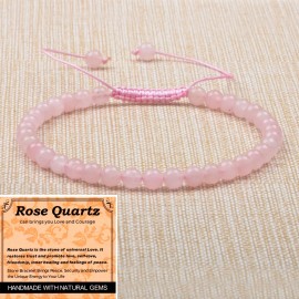 Sts Store Rose Quartz - Love and Courage - Handmade Yoga Natural Stone Crystal Healing Pow