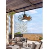 ZMISHIBO Outdoor Ceiling Fans with Lights for Patios, Plug in