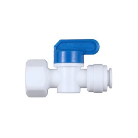 EZRODI Plastic Push-to-Connect to 1/2 Inch Female Valve Fitting (3/8-in OD PTC x 1/2-in MIP, Straight Valve)