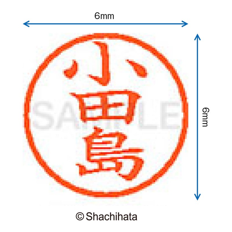 Shachihata Stamp Name 6 Correction Stamp XL-6 Stamp Face 0.2