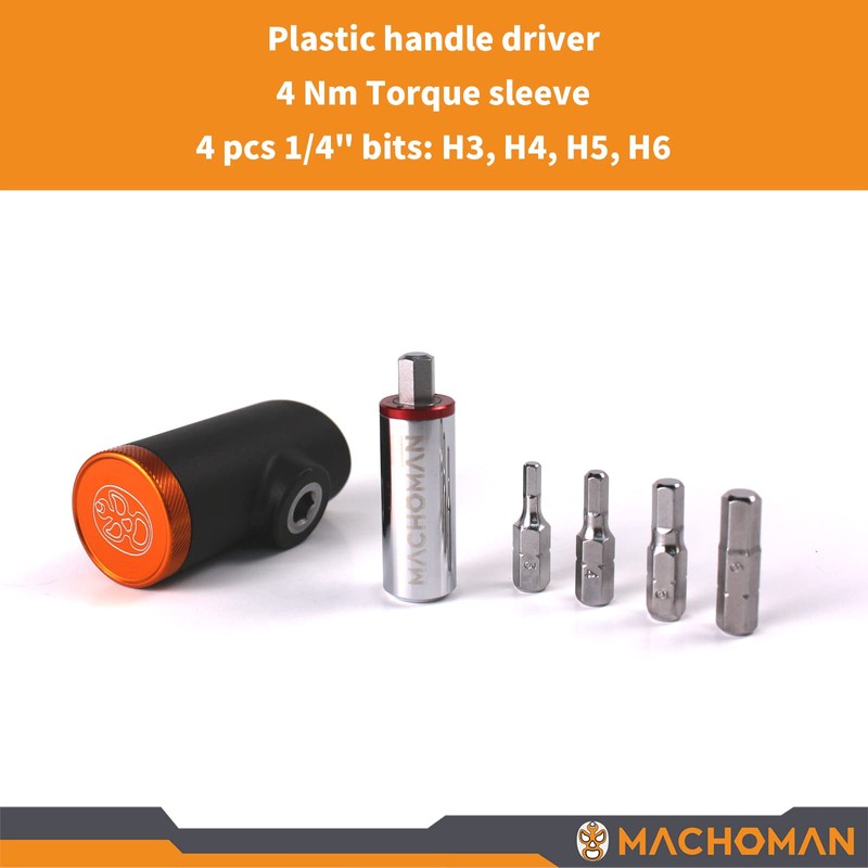 MACHOMAN TQS006-MC4 Fixed Torque Sleeve Tool Kit 6 Pieces (4Nm)
