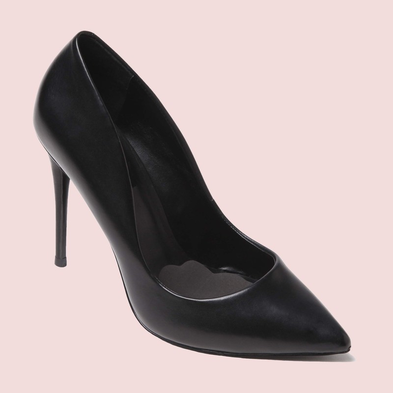 Foot Petals womens Scalloped Ball of Foot Cushion, Black Iris,