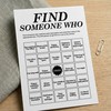 Find Someone Who Bingo Cards, 25 Unique Randomized 5x7 Sheets,