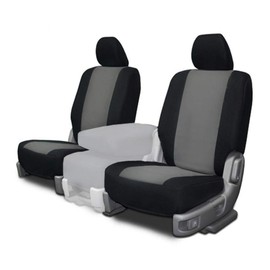 CarsCover Custom Fit 2013-2018 Toyota RAV4 LE XLE SUV Neoprene Car Front Seat Covers Gray & Black Sides Driver and Passenger Cover