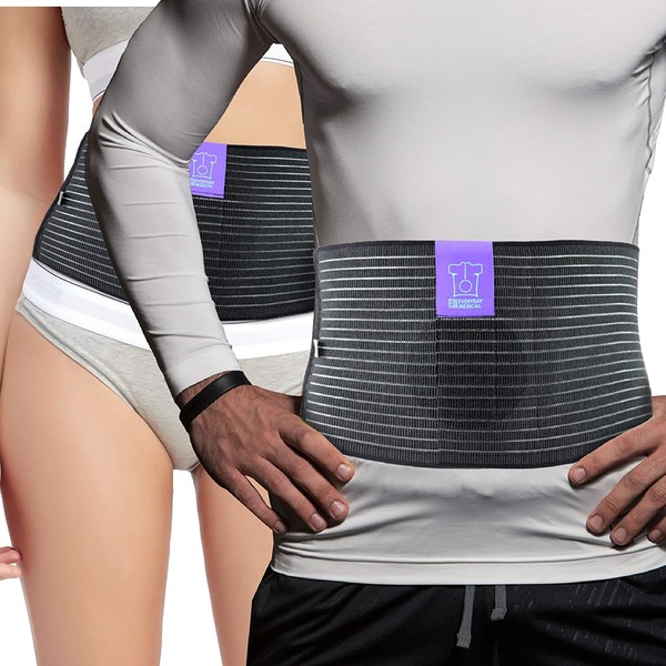 Umbilical Hernia Belt by Everyday Medical - Breathable Fabric Abdominal Binder For Hernia Support - Fast Relief For Epigastric, Navel and Ventral Hernias - Hernia Support Belt With Naval Pad - 3 Sizes