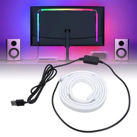 Bewinner RGB Monitor Backlight LED Strip with Screen Sync, USB 5V 54 LEDs Ambient Light for 24 Inch Display, Music Reactive Lighting for Windows PC Gaming Setup