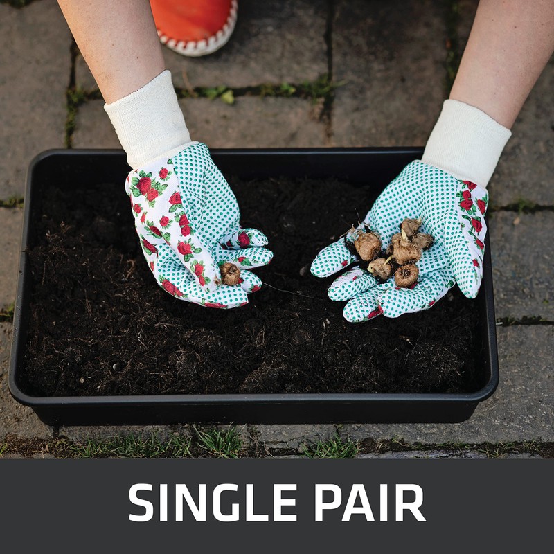 Lakeland Active Ellonby Cotton Gardening Drill Gloves - English Rose