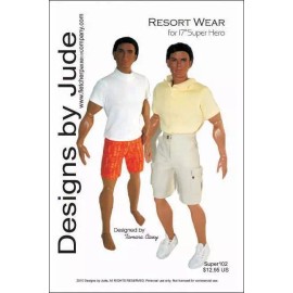 Designs byJude Resort Wear Clothing Pattern Super Hero & Jacob Black Tonner