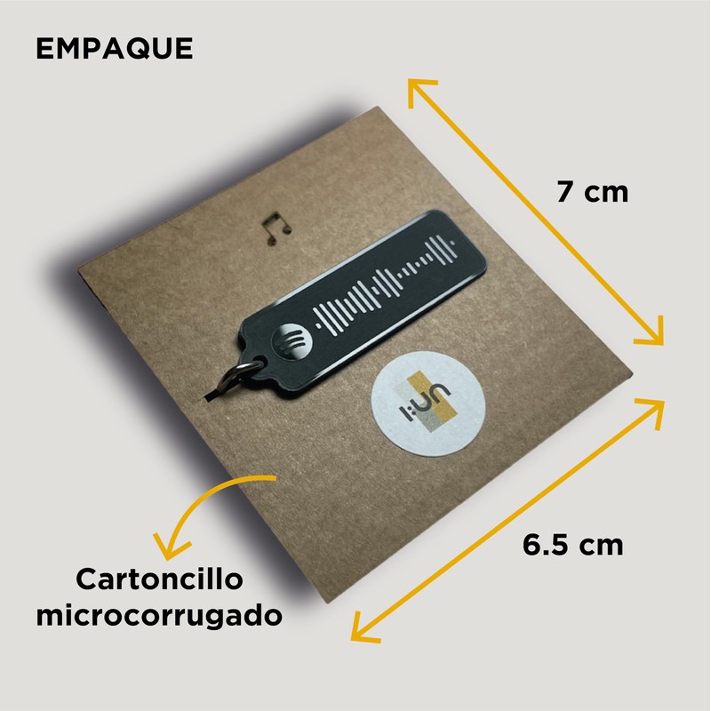 Llavero personalizado con código escaneable Spotify ideal para regalo
