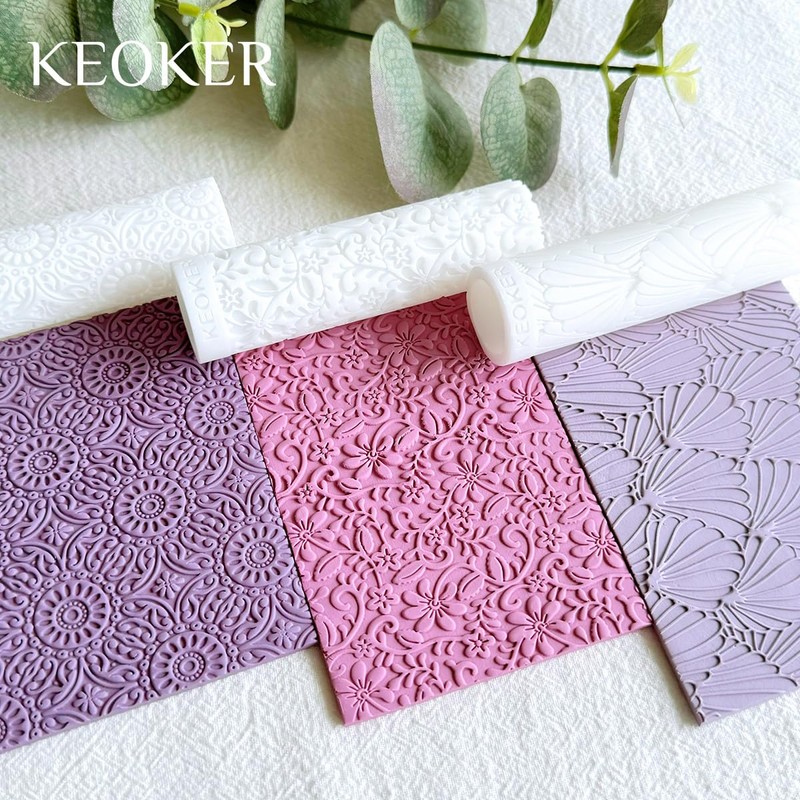 KEOKER Polymer Clay Texture Roller - 3PCS Boho Set for