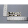 Pioneer Speaker Badge Emblem Logo Pair Custom Made - Brushed