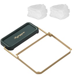 Sink Strainer, Foldable Sink Strainer, Kitchen Sink Strainer, Sink Strainer, Sink Strainer, Kitchen Sink Strainer, Sink Strainer with 50 Large Filter Mesh Bags for Kitchen Leftovers (Green Holder)