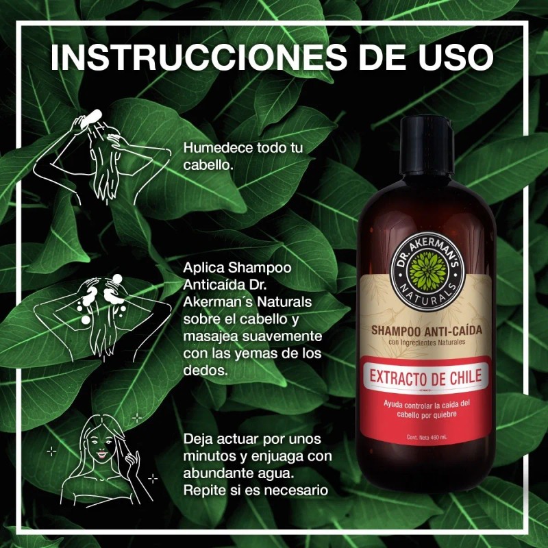 Shampoo Anticaida Refuerza El Cabello Frgil Dr. Akermans