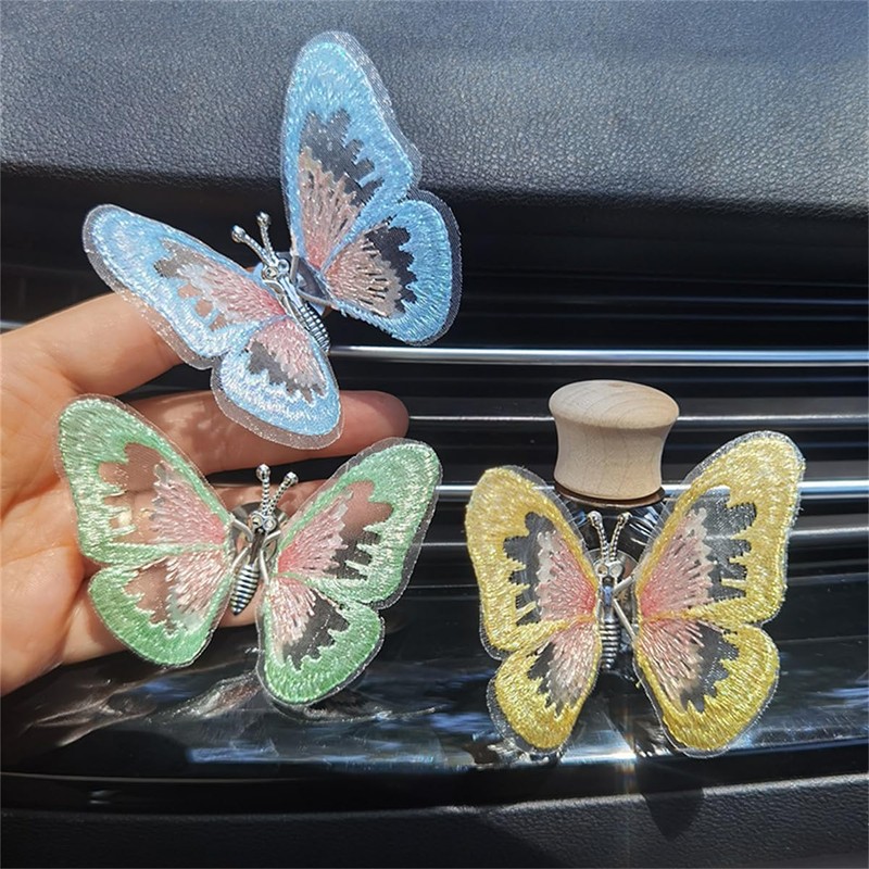 Butterfly Car Accessories, Waving Wings Dashboard Ornament, Rearview Mirror Decoration
