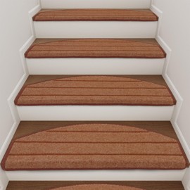 NEICAGNE Non Slip Stair Treads for Wooden Steps Stair Carpet Treads Indoor Stair Runner Stair Carpet Rugs Covers Mats with Reusable Peel and Stick Adhesive for Kids Elders and Pets