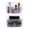 3 Pack Clear Plastic Zippered Toiletry Carry Pouch TSA Approved