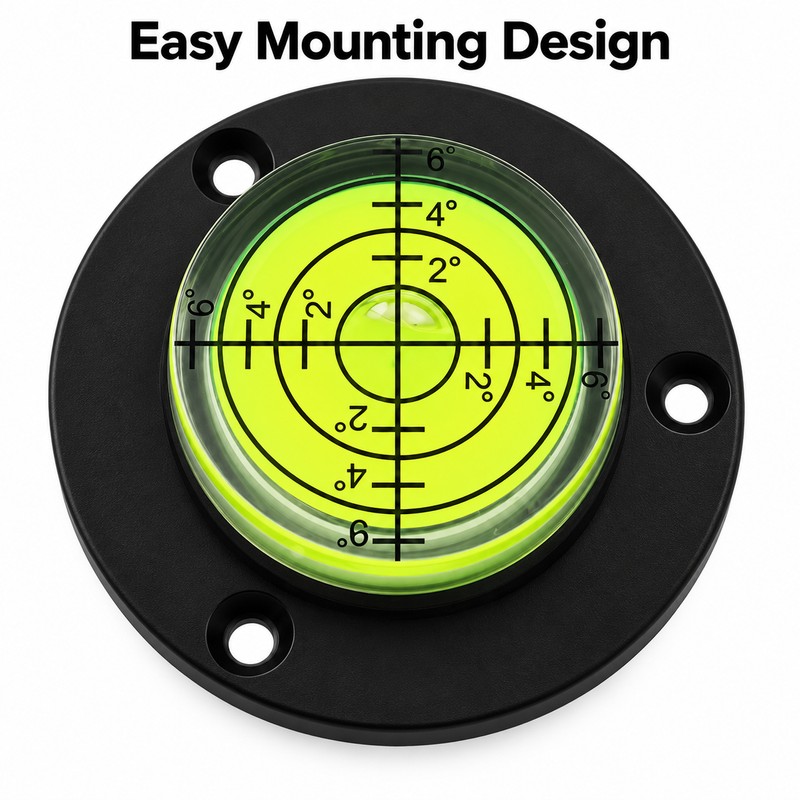 Round Bubble Level Tool – Circular Spirit Level Gauge with