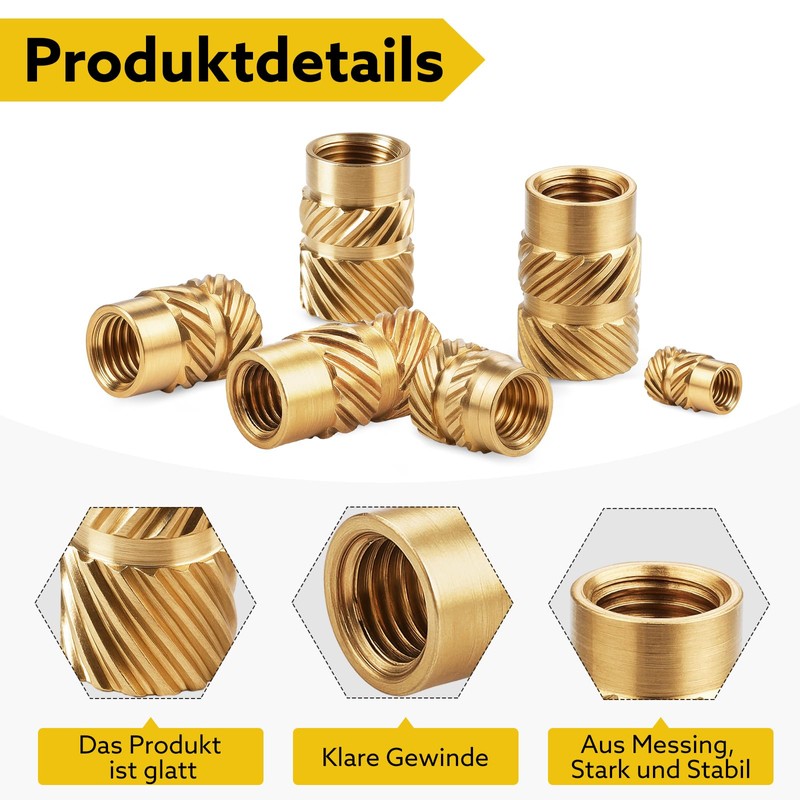 Pack of 335 Threaded Inserts, Threaded Inserts 3D Printing M2
