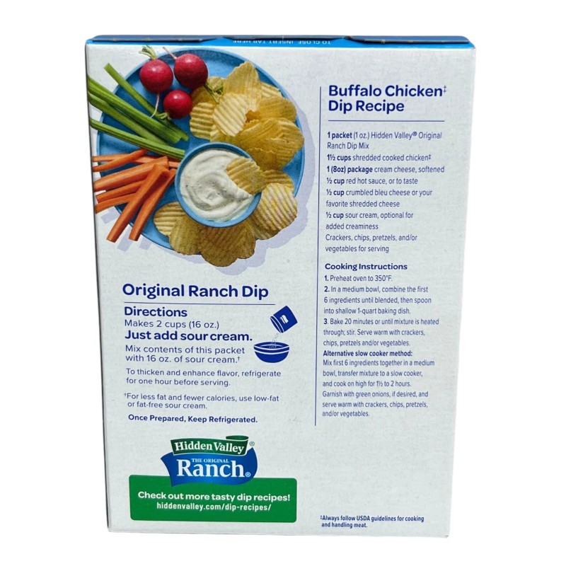 Hidden Valley Ranch Dip Mix 4oz (4 packets)