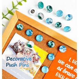 Pinzas decorativas para el océano, tachuelas para el pulgar para tablón de anuncios, decoración de tablones de anuncios, fotos mapas de pared, bonita chincheta para accesorios de computadora