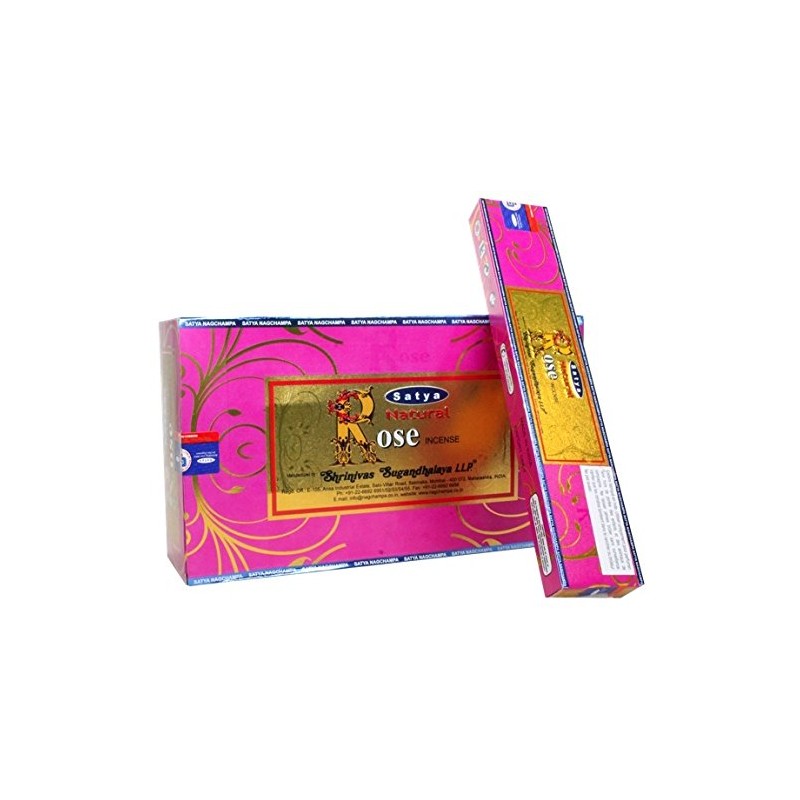 3 X Natural Rose Satya Nag Champa Incense Sticks Packs