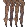 MANZI Womens Fishnet Tights Patterned Stockings 4 Styles Stretch Fishnets