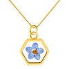 Yongxu Inspirational Faith Necklace with Purple Flower Charm and Genuine