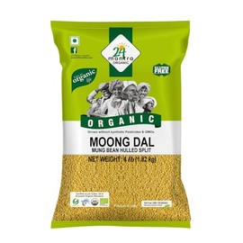 24 MANTRA Organic Moong Dal - Usda Certified Organic - European Union Certified Organic - Pesticides Free - Adulteration Free - Sodium Free (4 Pound (Pack Of 1) Yellow)