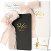 Wedding Vow Books His and Hers, Soft Touch Cover with