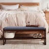 Achicsofar Shoe Rack Bench,2 Tier Solid Wooden Entryway Bench with