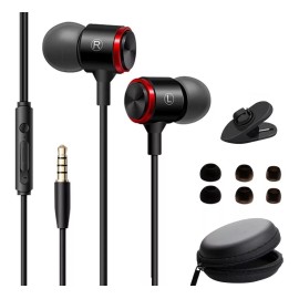 Willed Audífono Alambrico Manos Libres In Ear Con Mircrófono Color Negro