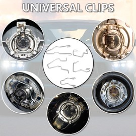 Bulb Retaining Spring Clips for H1/ H3 /H4 /H7 24pcs Car Bulb Clip Bulb Universal Car Headlight Clamp Headlamp Dip Dipped Beam Bulb Hoder