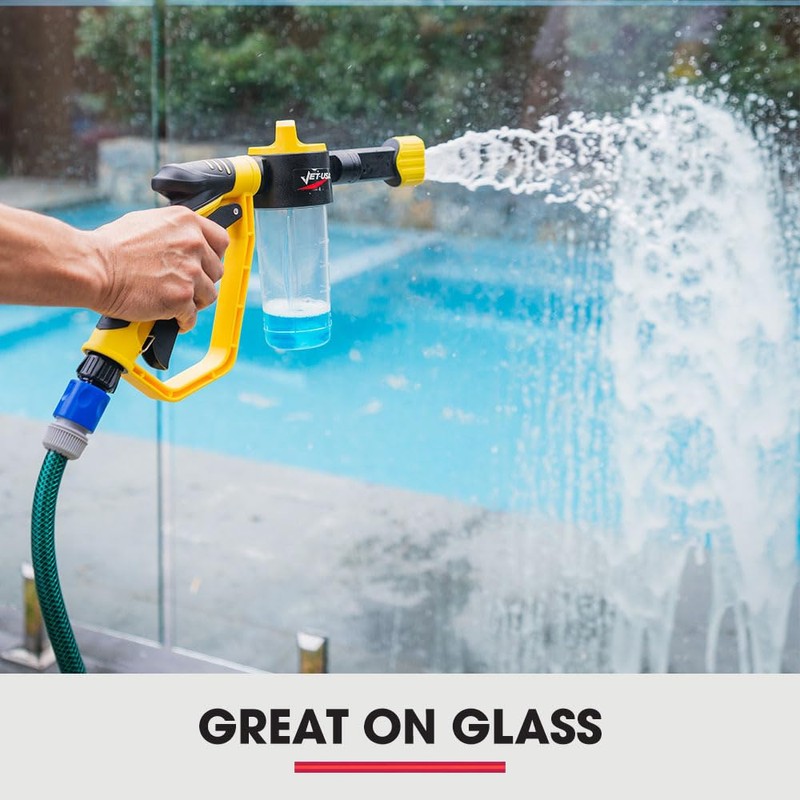 Jet-USA Foam Cannon Soap Applicator Gun for Garden Hose, Snow