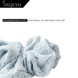 SXQLYH 4 Stück Haargummi Scrunchie Stoff Elastics, Hair Bobbles Haargummi Dickes Weiches Bequemes Zopfgummi, Scrunchies Pferdeschwanz Halter Bobble für Damen Dickes Langes Haar