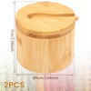 PoDhey Salt and Pepper Bowls Bamboo Pepper Salt Box with