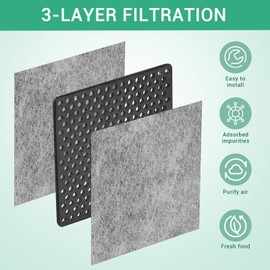6 Pack Refrigerator Air Filters - Compatible with LG LFXS24623S, LFX31925ST, LMXS28596S, LFXC22526S, LFXS26596S, LFXS29766S, LFX31945ST, LFXC24726S, LFXS30766S, LFXS29626S - Replacement Filters