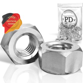 PD® Nuts M12 (DIN 934 / ISO 4032) | High Quality A2 V2A Stainless Steel Hex Nuts | Hex Nut Stainless Steel Nut for Screws, Threaded Bolts & Threaded Rods | Pack of 25