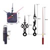 Deolven Clock Movement,Short Shaft Continuous Sweep Quartz Clock Mechanisms Black