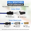 DocksLocks Coiled Security Cable with Key Lock (5’, 10’, 15’,