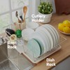 Sweet Home Collection Space-Saving 3-Piece Dish Drainer Rack Set: Efficient