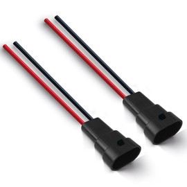 9005 9006 Male Adapter Wiring Harness Pigtail Sockets Male Connector for Headlights/Fog Lights (Pack of 2)