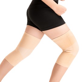 SNUG360 Wool Knee Warmers - Soft & Breathable Knee Sleeves, Helps Improve Blood Circulation & Relieve Knee Pain (Large (1 Pair), Beige)