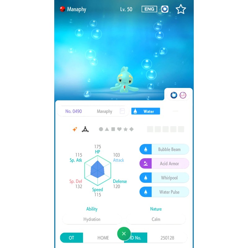 Pokémon Shiny Manaphy Event Untouched + Shiny Enamorus Event Untouched