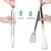 Lebabo Metal Tongs for Cooking, Set of 2 Stainless Steel