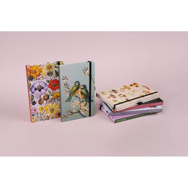 NOTIQUE Polka Dot Notebook with Elastic Band, 13 x 21