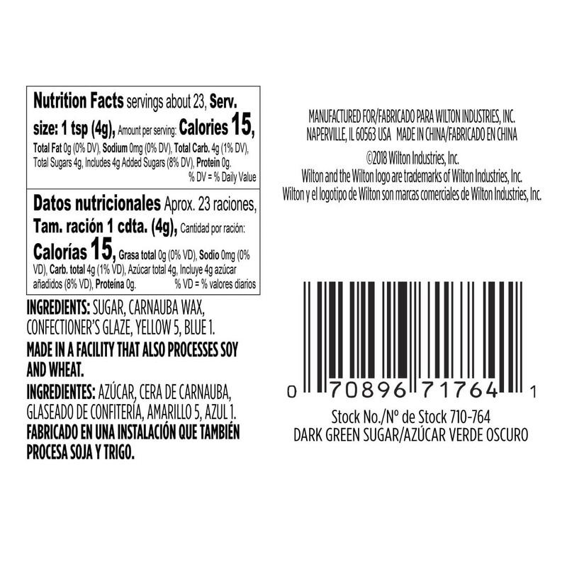 Wilton Holiday Dark Green and Red Sanding Sugar (3.25oz bottles),