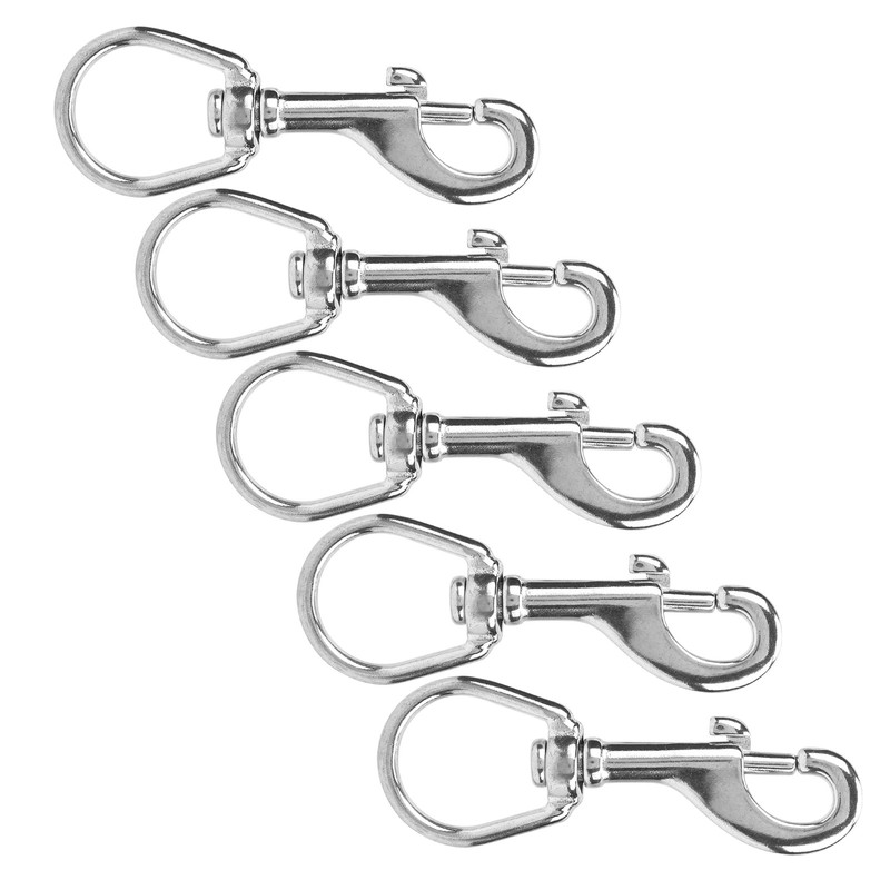 L100MM SpringSnap Clip Diving Hook Double Ended Stainless Steel Spring
